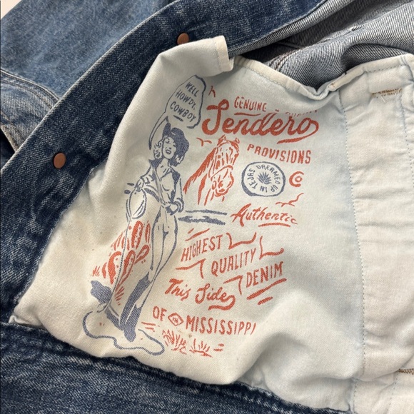 Sendero real webstern Classic Blue Denim Jacket sc 3XL - Picture 9 of 10